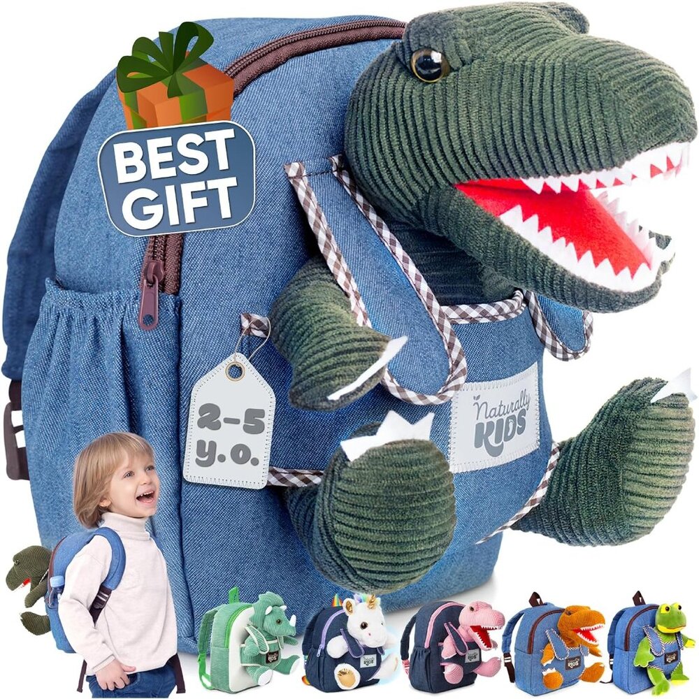 CUTE Blue Dinosaur Backpack NWOT